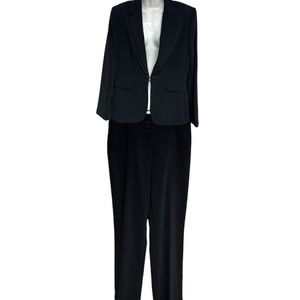 Tahari Black Pinstripe Blazer pants set